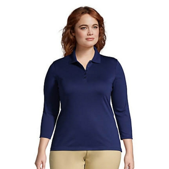 Lands' End Tops - Lands End Supima Polo Shirt 1X/2X